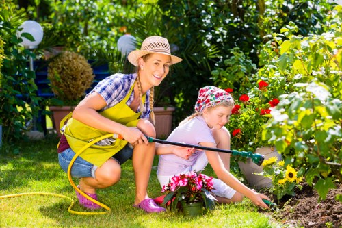 Low-carbon van used for sustainable garden service transport